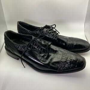 Stacy Adams Salido Black‎ Cap Toe Lace Up Dress Shoe Men's Size 10M Leather